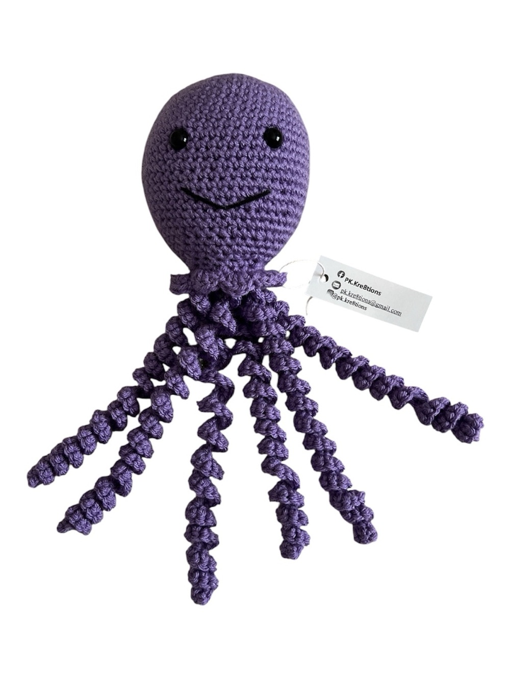 Handmade Purple Crochet Octopus